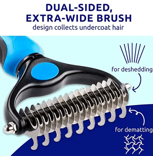 Professional Double-Sided Pet Grooming Brush